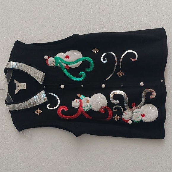 sohia jayne Jackets & Blazers - SOPHIA JAYNE Sleeveless Holiday Sweater Snowman Vest NWOT